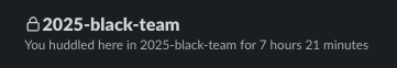 A very long slack huddle